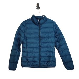Muji Blue Puffer Jacket Down Filled Full Zip Sz S
